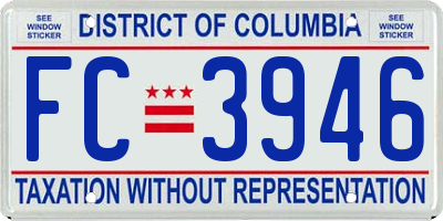 DC license plate FC3946