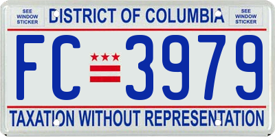 DC license plate FC3979