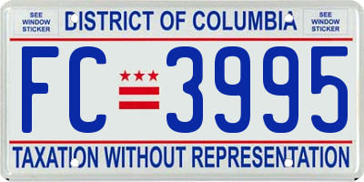 DC license plate FC3995