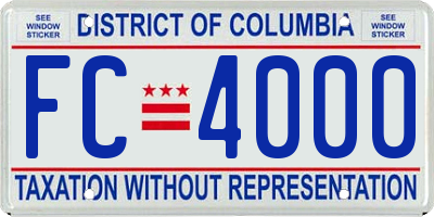 DC license plate FC4000