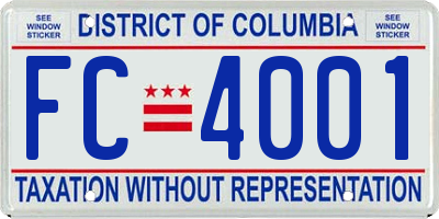 DC license plate FC4001