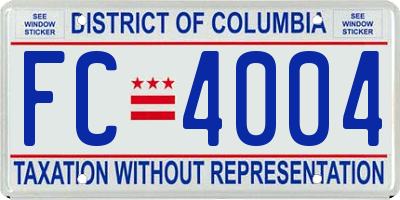 DC license plate FC4004