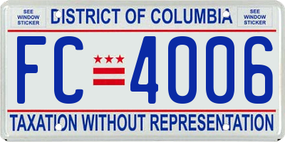 DC license plate FC4006