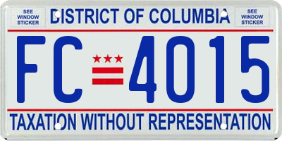 DC license plate FC4015