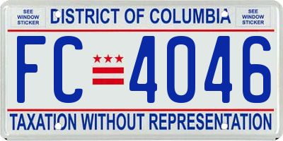 DC license plate FC4046