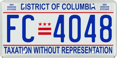 DC license plate FC4048