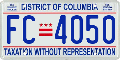 DC license plate FC4050