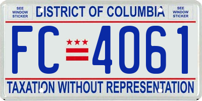 DC license plate FC4061