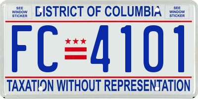 DC license plate FC4101