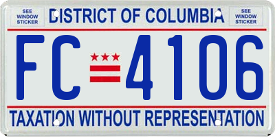 DC license plate FC4106