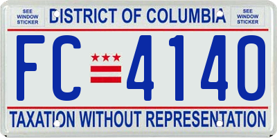 DC license plate FC4140