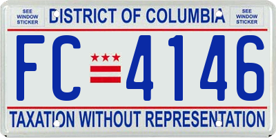 DC license plate FC4146