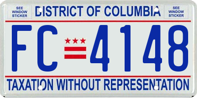 DC license plate FC4148