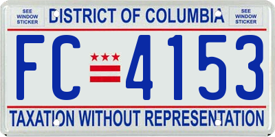 DC license plate FC4153