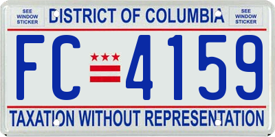 DC license plate FC4159