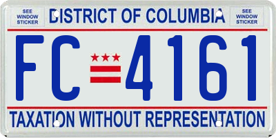 DC license plate FC4161