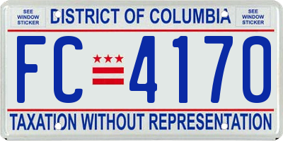 DC license plate FC4170