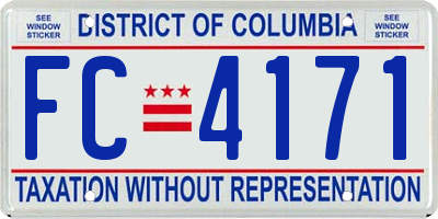 DC license plate FC4171