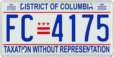 DC license plate FC4175