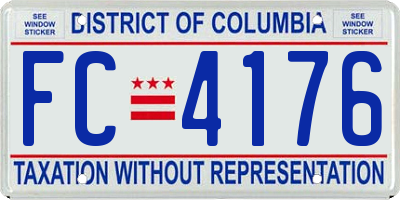 DC license plate FC4176