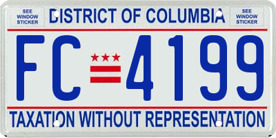 DC license plate FC4199