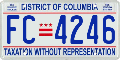 DC license plate FC4246