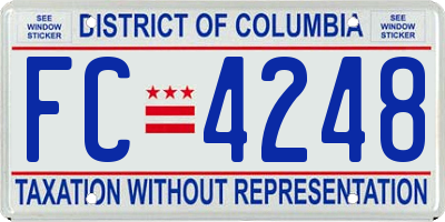 DC license plate FC4248