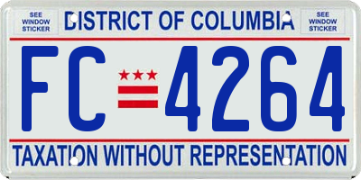 DC license plate FC4264