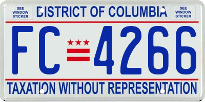 DC license plate FC4266