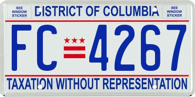 DC license plate FC4267