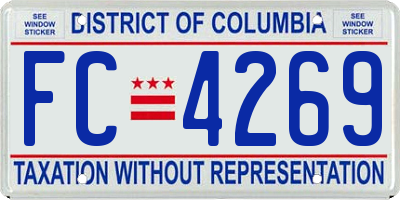 DC license plate FC4269