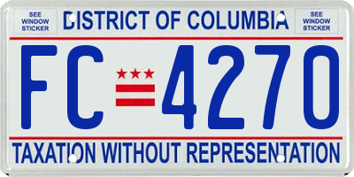 DC license plate FC4270