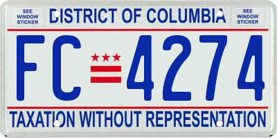 DC license plate FC4274