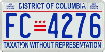 DC license plate FC4276