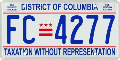 DC license plate FC4277