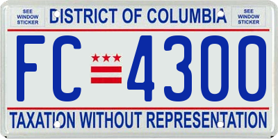 DC license plate FC4300