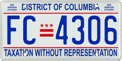 DC license plate FC4306