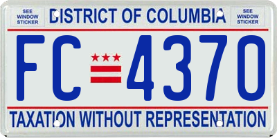 DC license plate FC4370