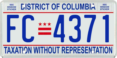 DC license plate FC4371