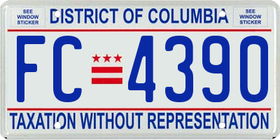 DC license plate FC4390