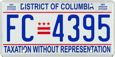 DC license plate FC4395