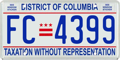 DC license plate FC4399