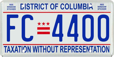 DC license plate FC4400