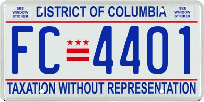 DC license plate FC4401