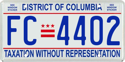 DC license plate FC4402