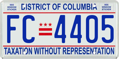 DC license plate FC4405