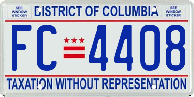 DC license plate FC4408