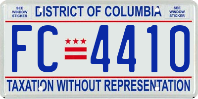 DC license plate FC4410