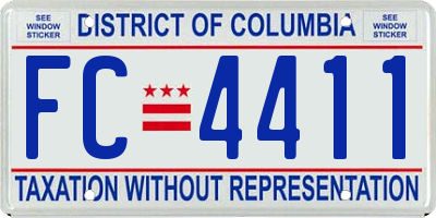 DC license plate FC4411