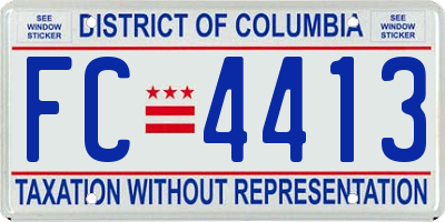 DC license plate FC4413